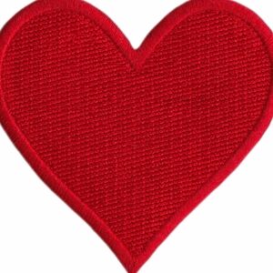 NWT Red Heart Patch For Denim Jeans And Jean Jackets